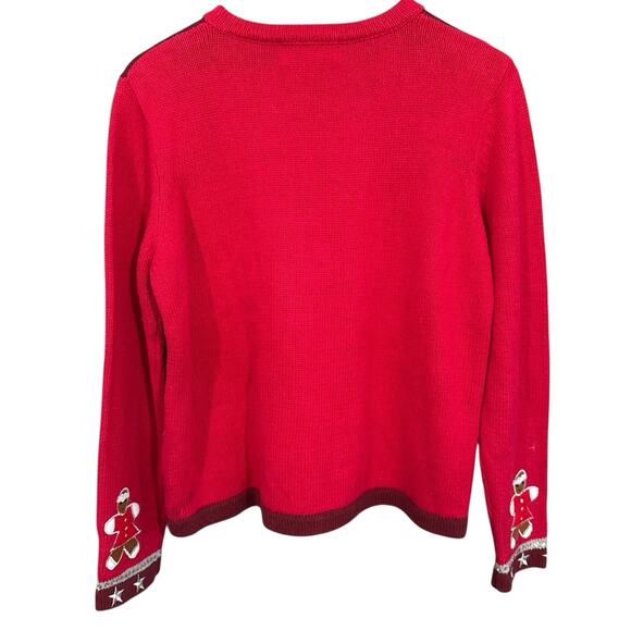 Vintage All Points By Reference Point Ugly Christmas Sweater Joy Noel Women's L - Picture 4 of 15